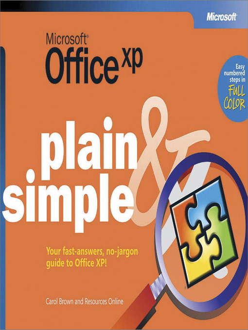 Title details for Microsoft® Office XP Plain & Simple by Carol Brown - Available